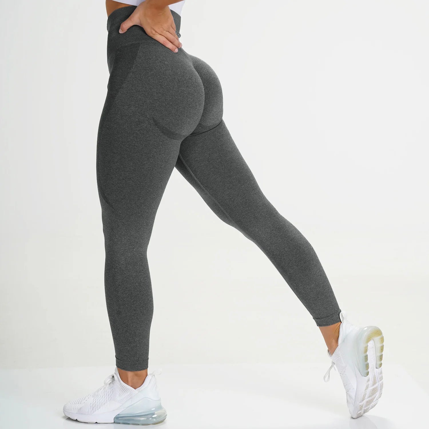 Ribbed Yoga Pants High Waisted Gym Leggings Sport Women Fitness Seamless  Female Legging Tummy Control Running Training Tights